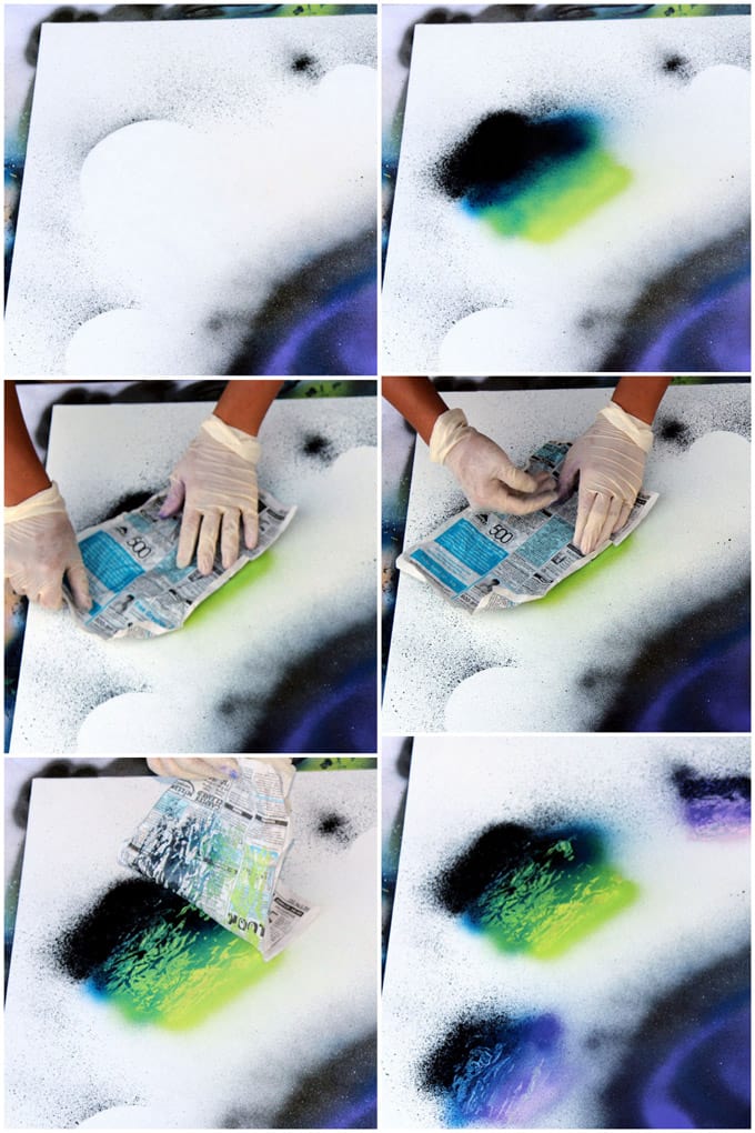 Diy Spray Paint Art In 5 Minutes A Piece Of Rainbow