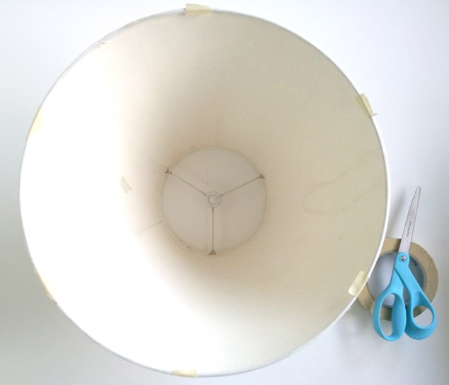 How to paint old lampshade  