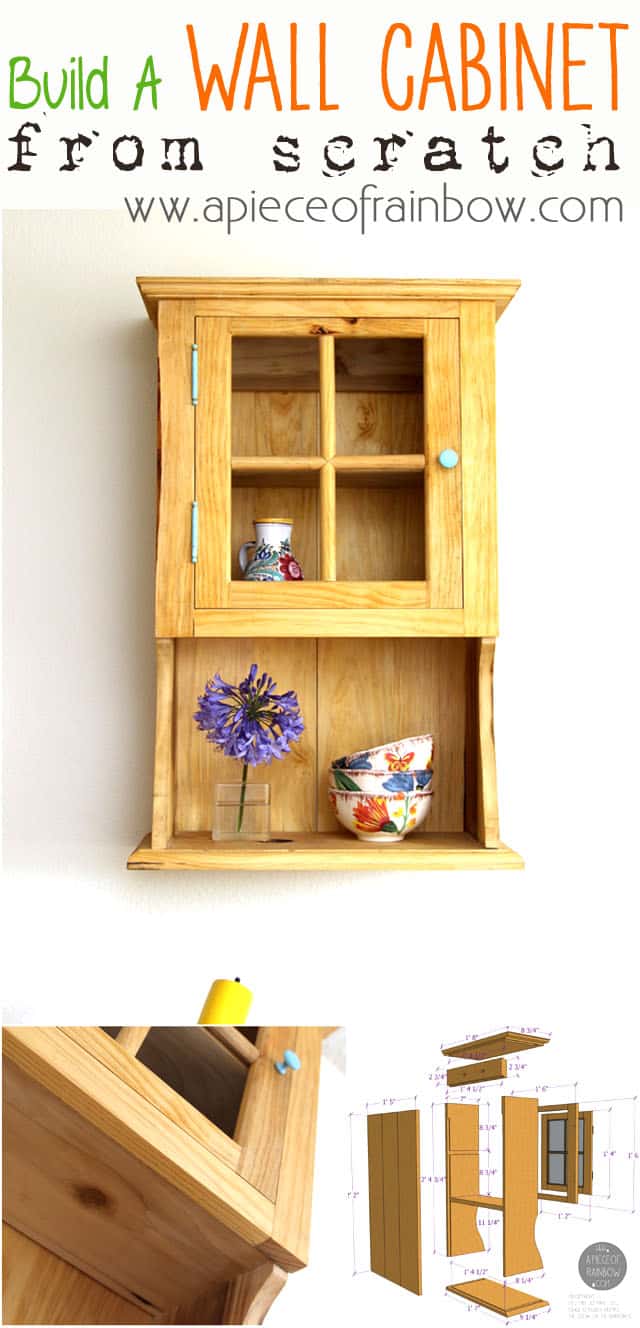 Make wall hanging cabinet from scratch- a piece of rainbow