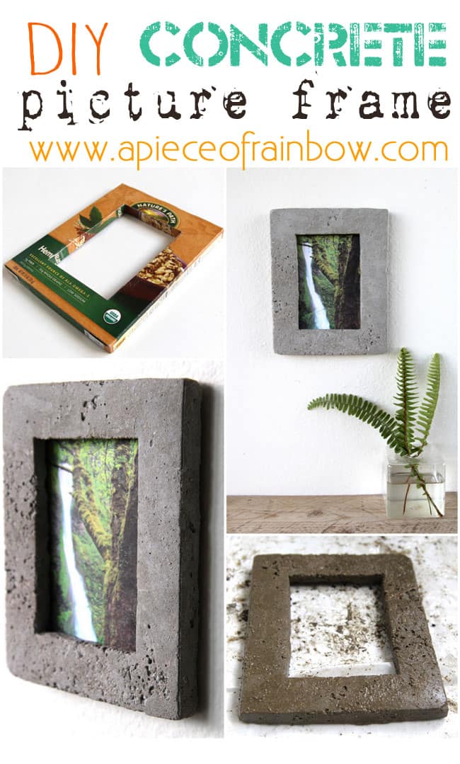 Make unique and fun Concrete picture frame! Perfect for industrial, chic homes!! - a Piece Of Rainbow