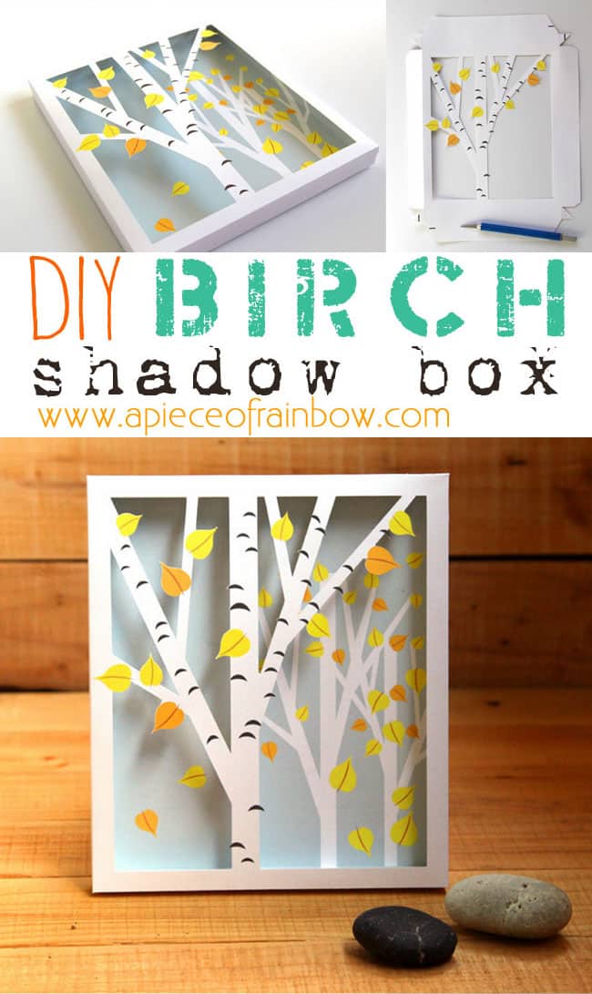DIY: Printable Birch Shadow Box - A Piece Of Rainbow