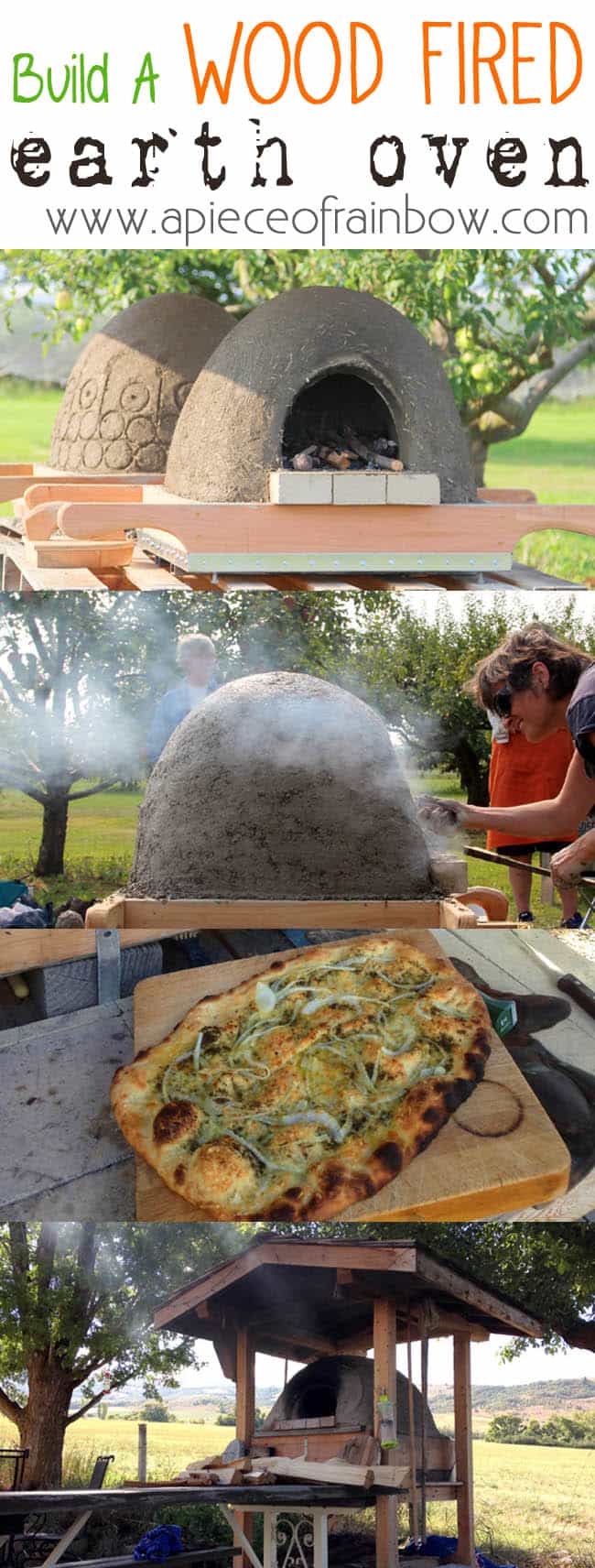 Build a wood fired earth oven with readily available materials, and make pizzas, breads, cookies! | a piece of rainbow blog