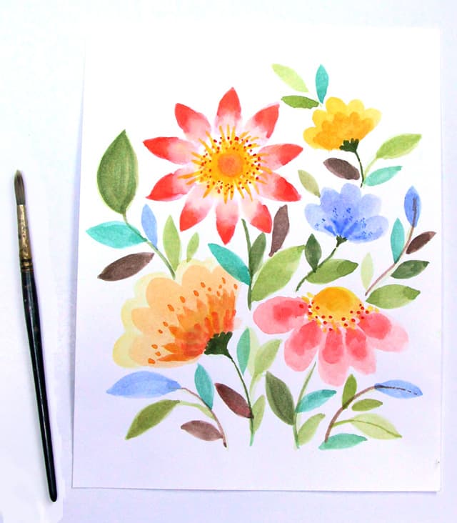 watercolor-flowers-apieceofrainbowblog 1a