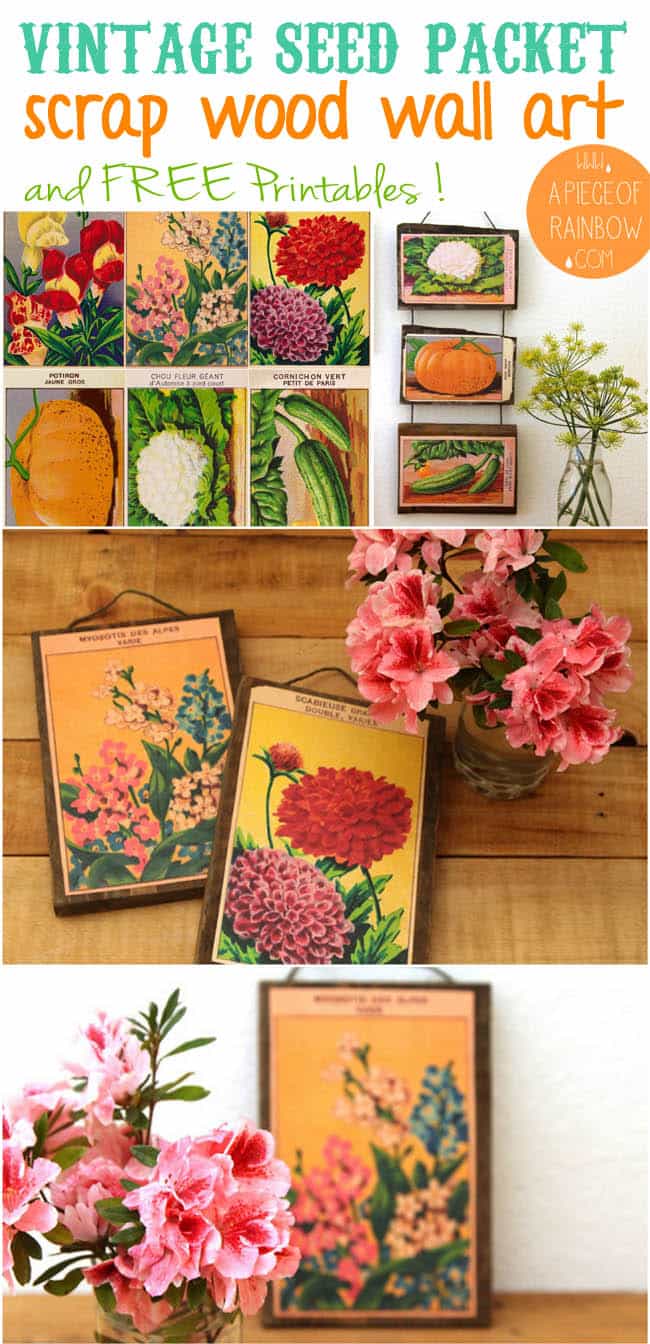 15x20cm Grow Your Own Vegetable Flowers seed packet metal wall art sign plaque 