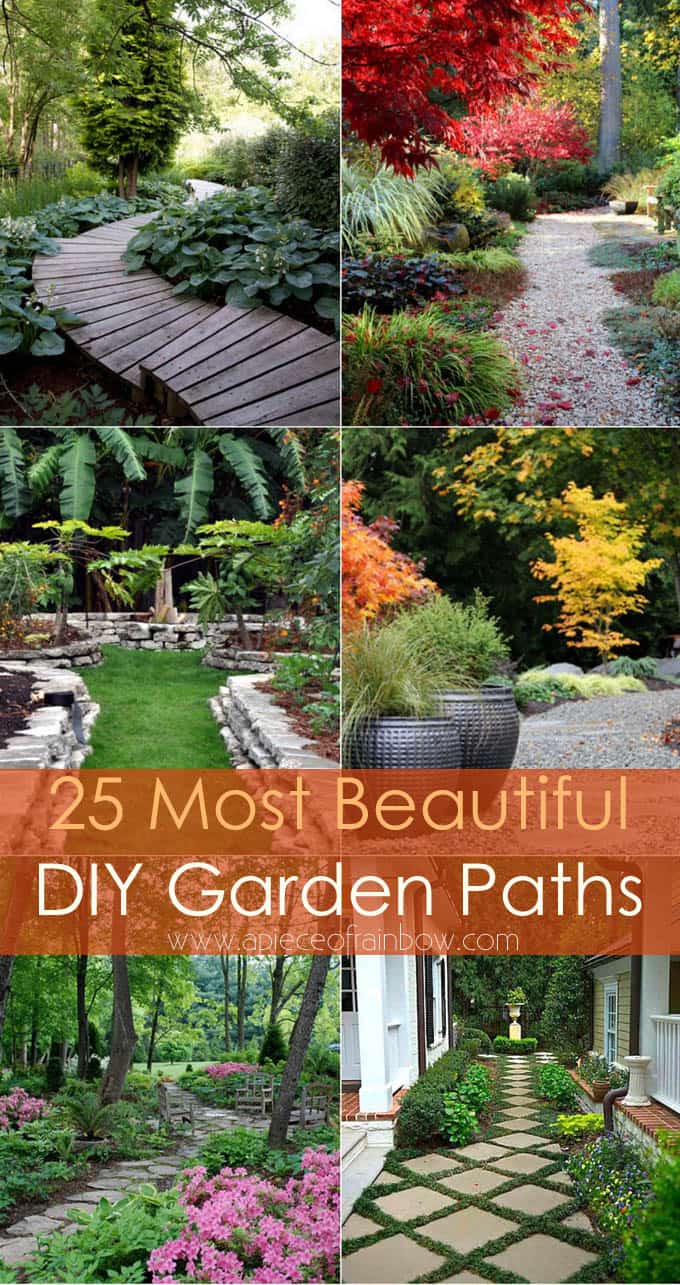 Ultimate collection of 25 most DIY friendly & beautiful garden path ideas and very helpful resources from a professional landscape designer! - A Piece of Rainbow