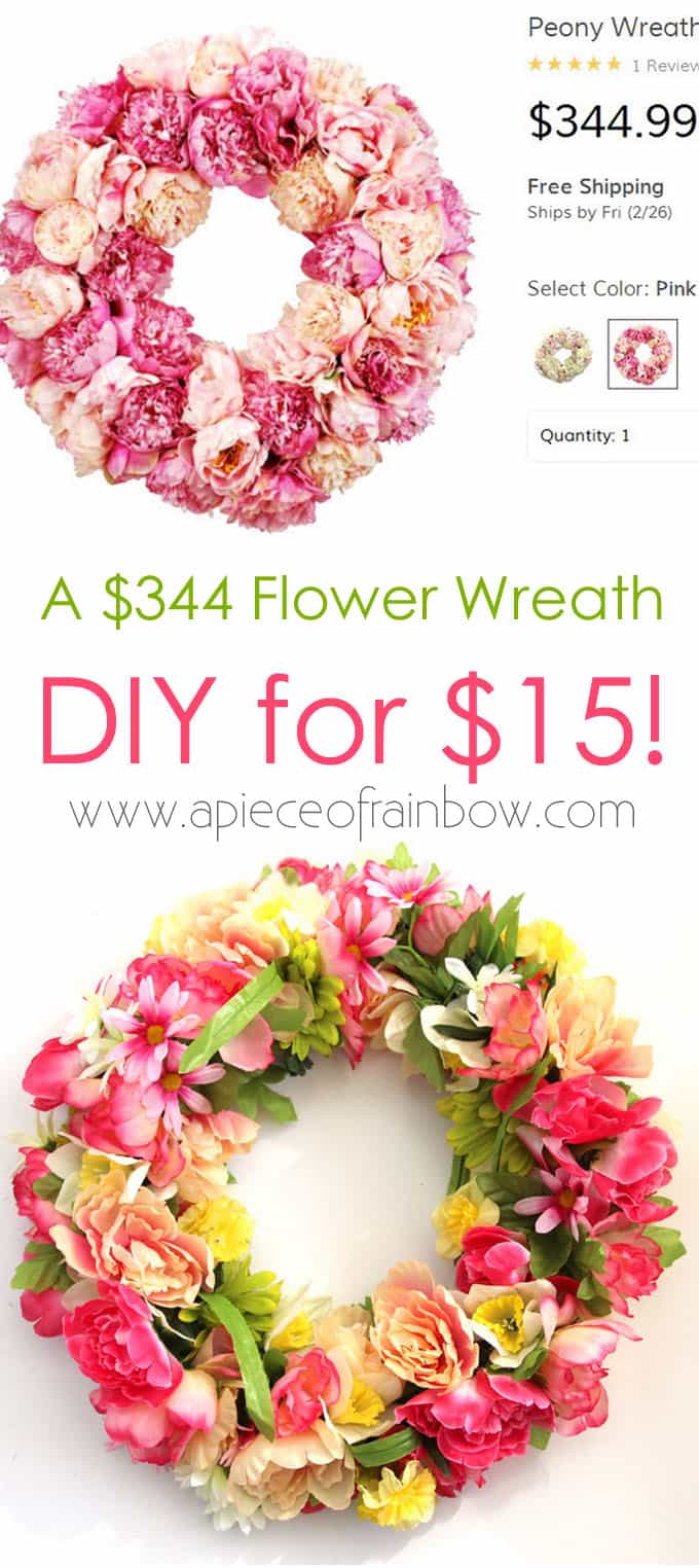 DIY-flower-wreath-apieceofrainbowblog 1