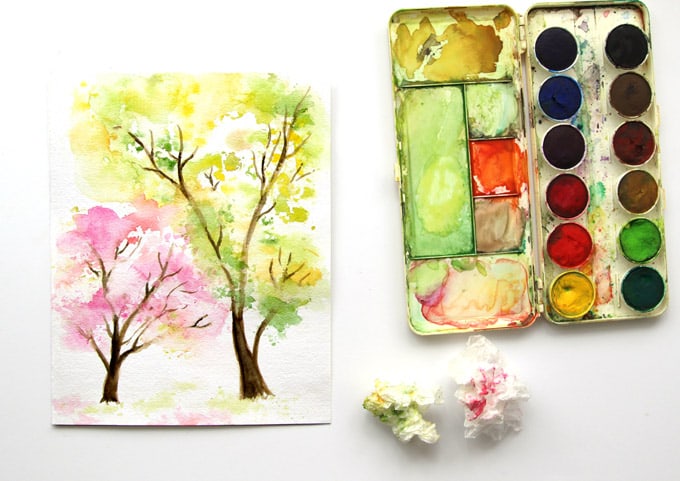 spring-tree-watercolor-painting-apieceofrainbow (3)
