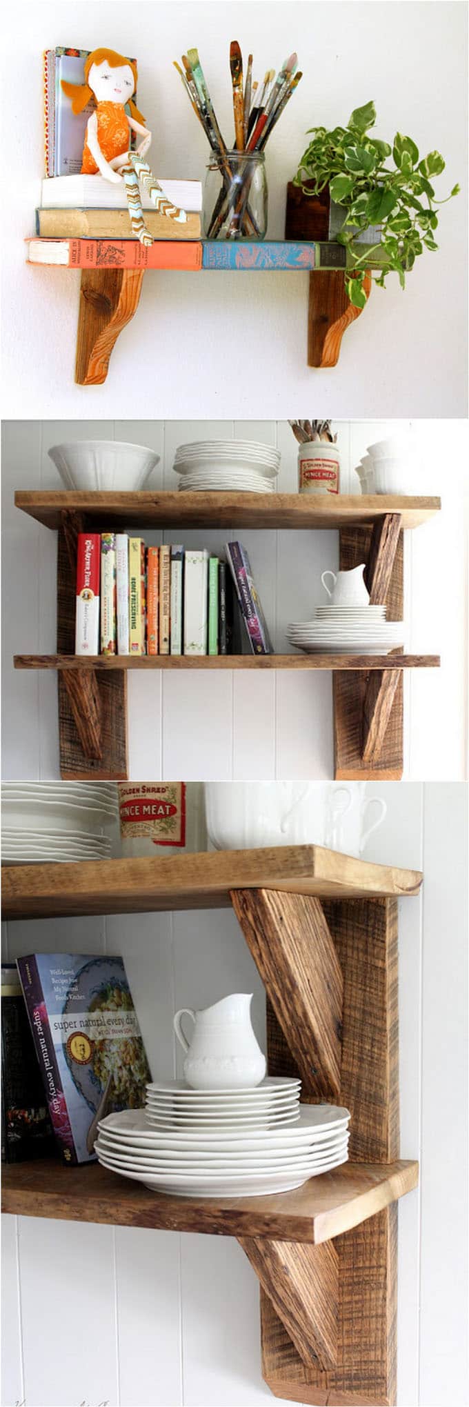 Diy Floating Shelves Wall, How To Build A Wall Of Shelves