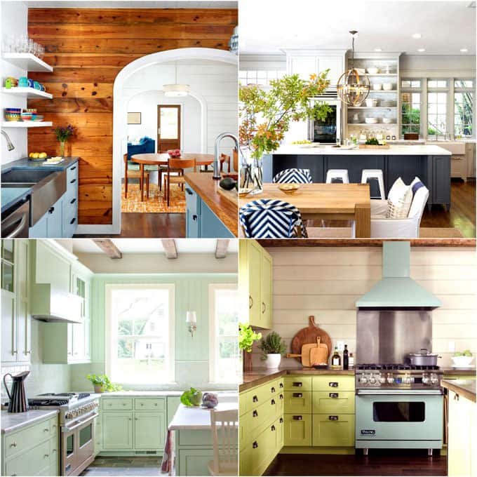 25 most gorgeous paint color palettes for kitchen cabinets and beyond. Easily transform your kitchen with these all-time favorite colors and designer tips! - A Piece of Rainbow
