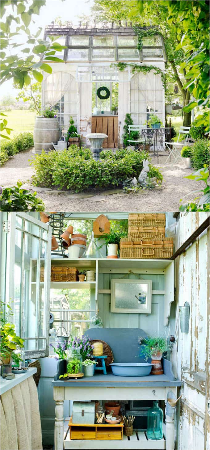 12 Most Beautiful DIY Shed Ideas with Reclaimed Windows 