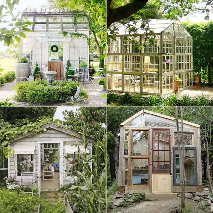 12 amazing DIY sheds : how to create beautiful backyard offices, studios and greenhouses with reclaimed windows 