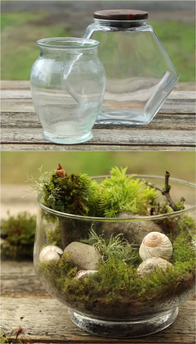 Detailed tutorial on how to make a beautiful DIY terrarium easily and create a living paradise in a glass jar that stays healthy with very little care. | apieceofrainbow.com