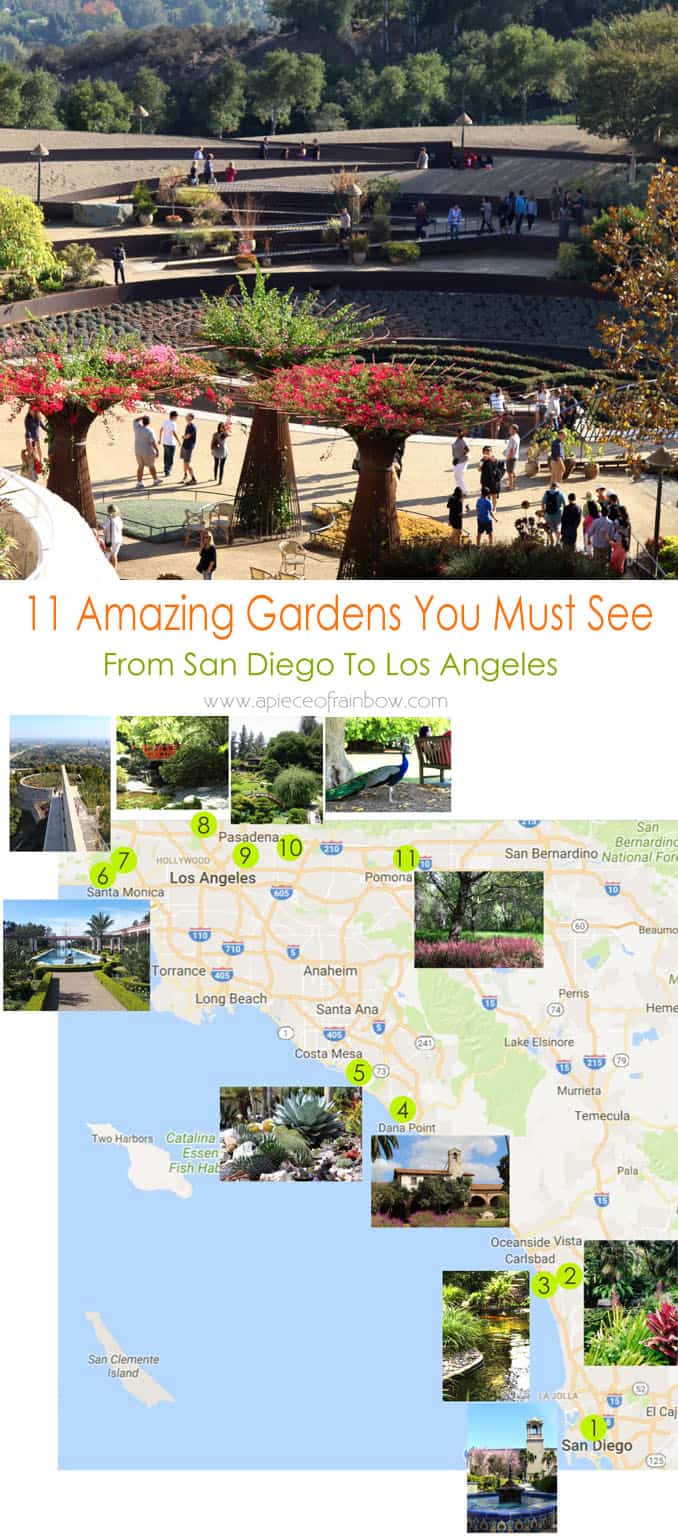 11 magnificent botanical gardens you must see from San Diego to Los Angeles. Visitor info & insider tips - great resources when you visit California!