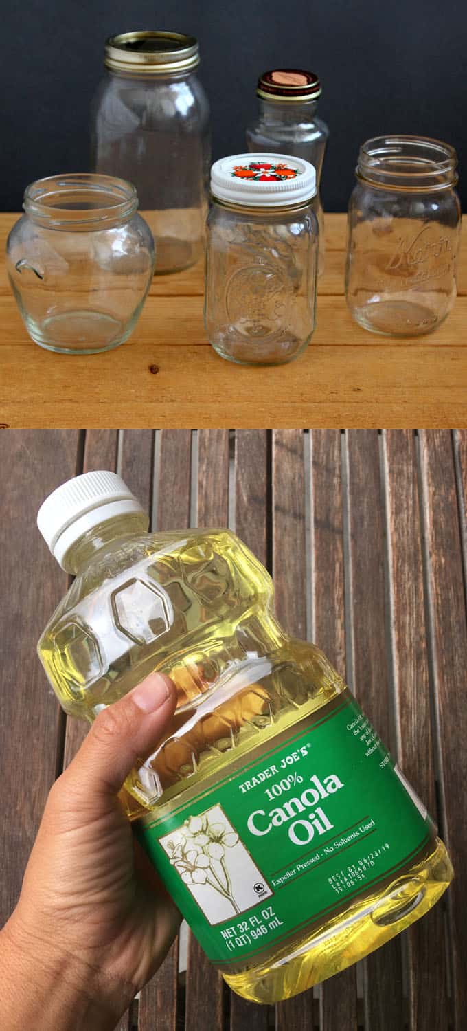 vegetable oil to make oil candles