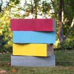 How to transform generic looking plastic planters into super chic wood planters, in just 30 minutes! | A Piece of Rainbow