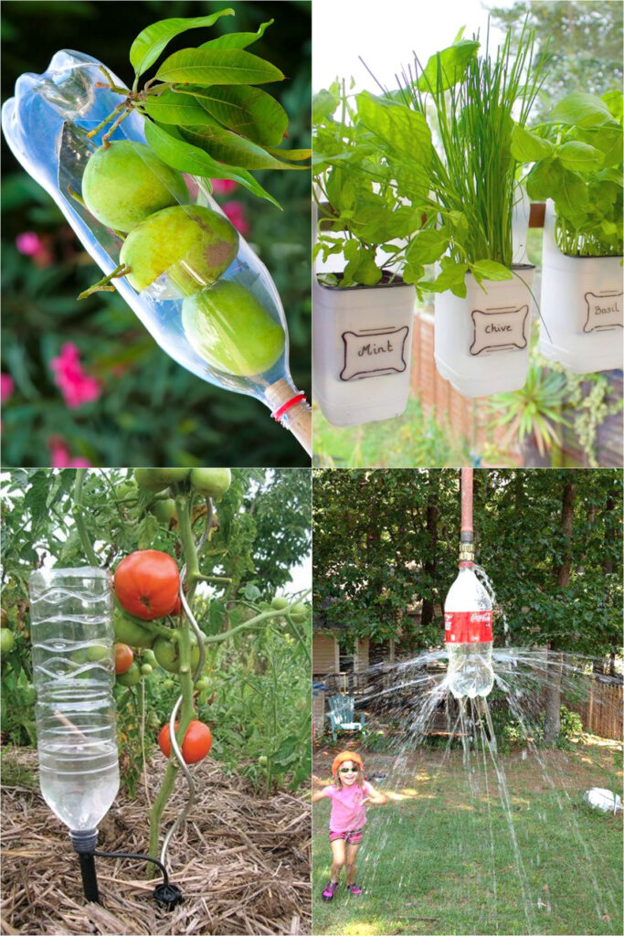 Best recycled plastic bottle ideas to reuse & make garden planters, self watering systems, upcycled crafts, DIY home decorations, etc