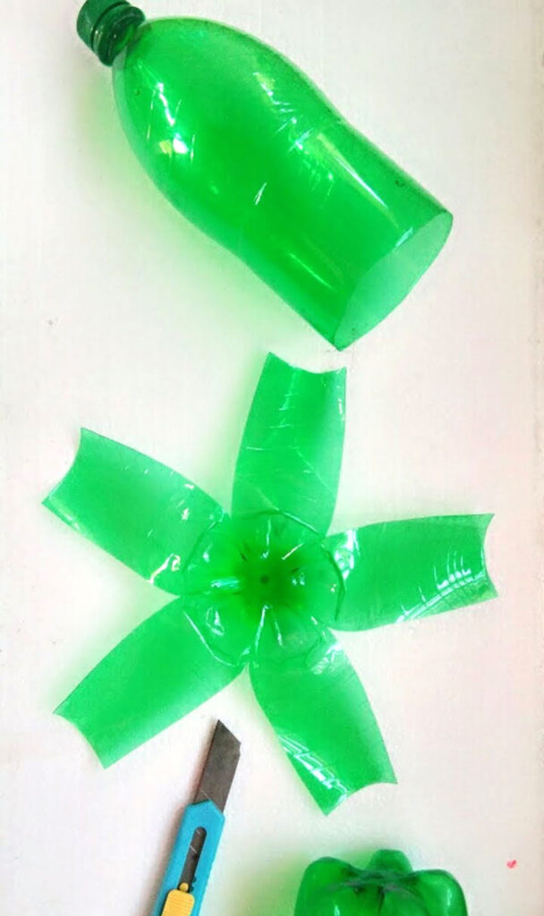 Upcycled plastic bottle Christmas crafts