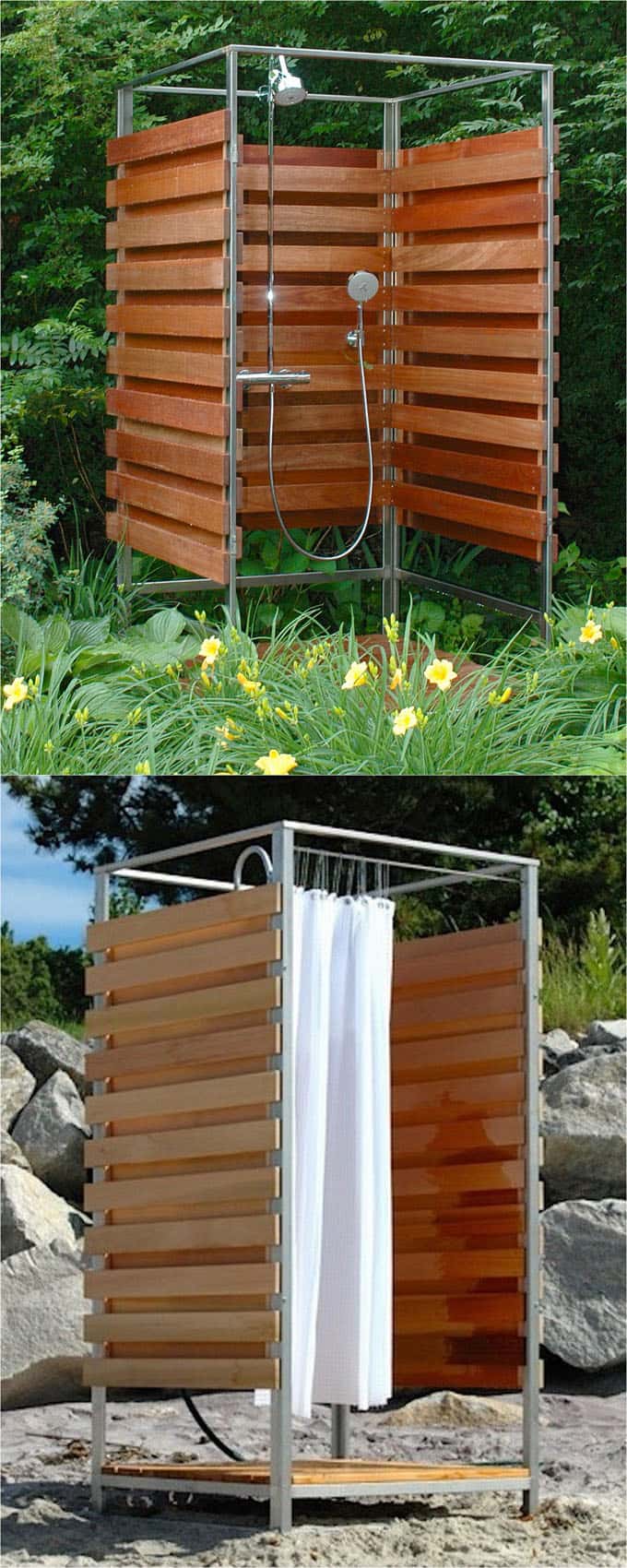 32 Beautiful DIY Outdoor Shower Ideas ( for the Best Summer Ever ) - A Piece of Rainbow