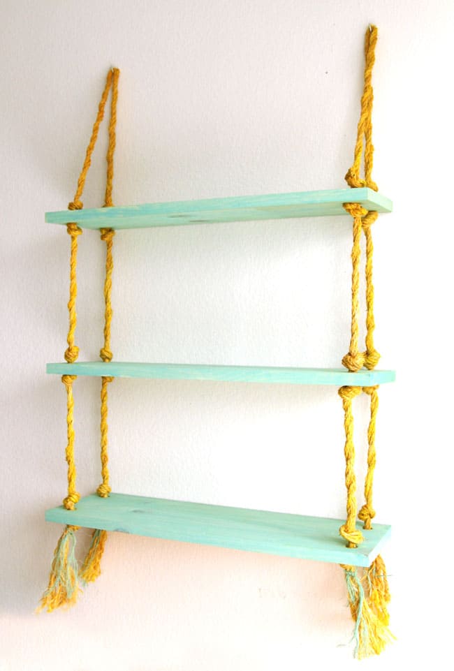 DIY Rope Shelf - All I need is a Drill? - A Piece Of Rainbow