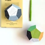Make a 2016 printable calendar in 3D! Download free template for a unique dodecahedron desk calendar. Makes a great gift or Christmas tree ornament too!