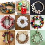 30+ super creative, gorgeous, up-cycled DIY Christmas wreaths with great tutorials! Acorns, tin cans, old books, egg cartons can all become great wreaths!