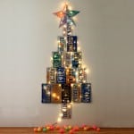 Make an uniquely gorgeous Christmas Tree from up-cycled license plates! Don't have license plates? Make it out of paper with the free printables provided! - A Piece of Rainbow Blog