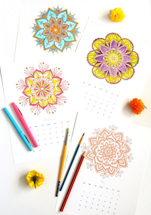 12 Free Mandala Coloring Pages and 5 Artist Best Tips - A Piece Of Rainbow