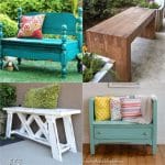 21 beautiful DIY benches for every room. Great tutorials on how to build benches easily out of 2x4s, concrete blocks, or even old headboards and dressers.