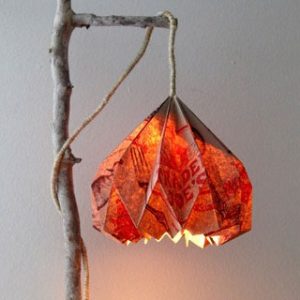 Paper Bag Origami Pendant Lampshade