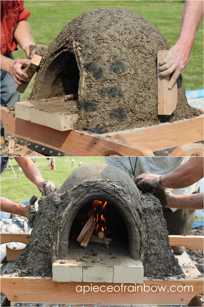 adding insulation layer on DIY wood fired outdoor pizza oven 