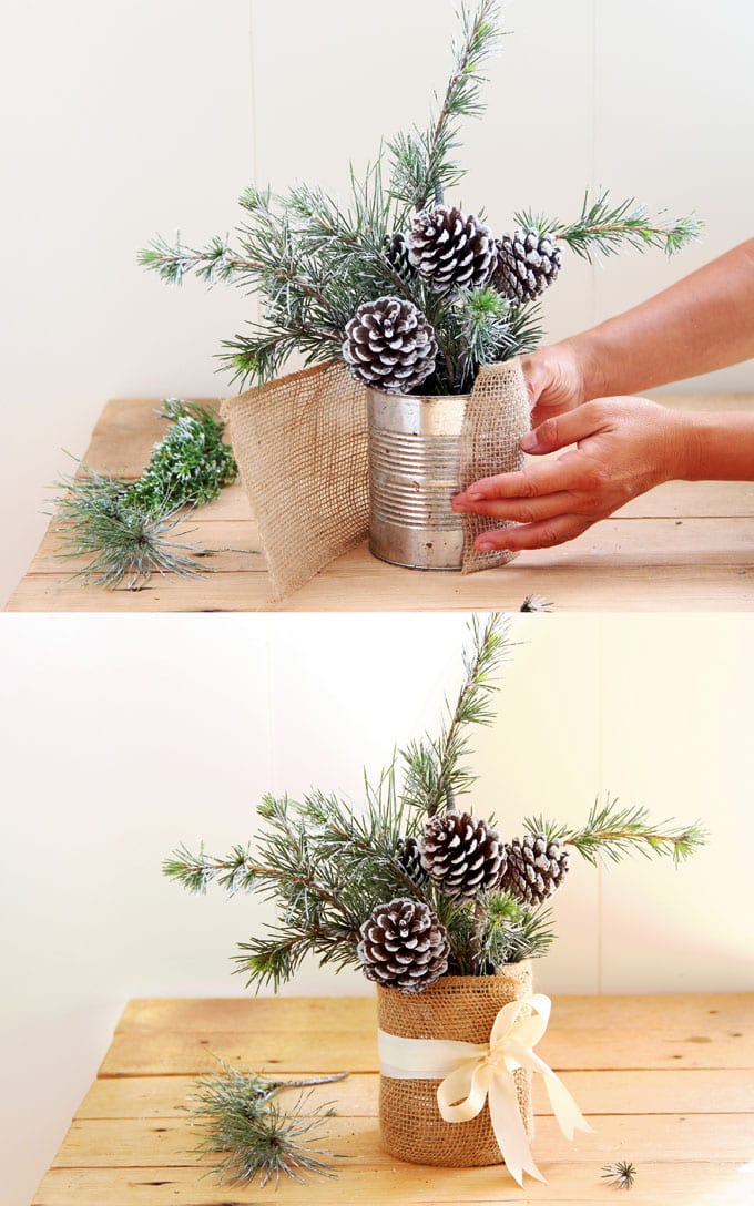 Snowy Tree Winter Diy Table, What Can Be Used For A Table Centerpiece