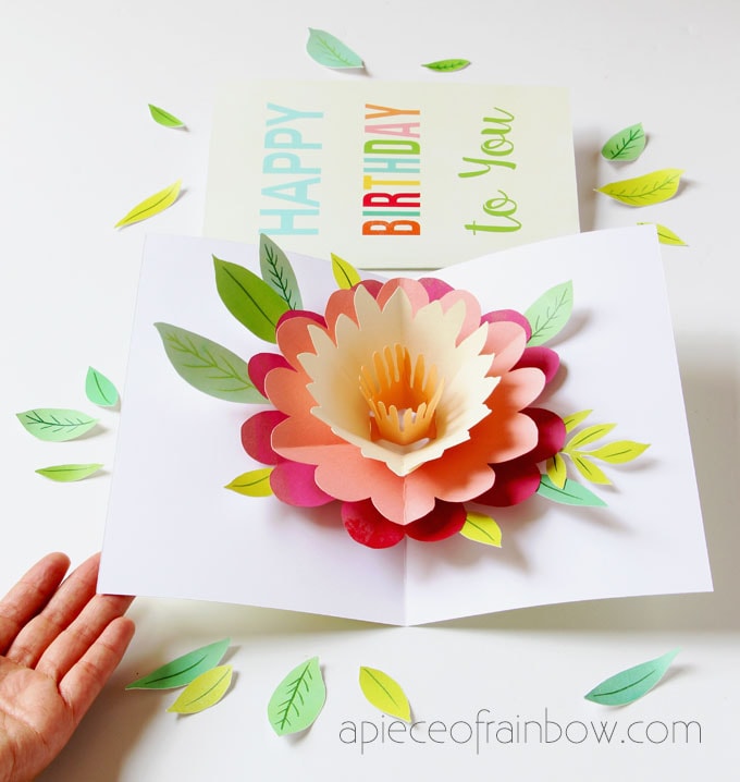 digital download cut file SVG Mum birthday pop up card cut file paper cut Cricut friendly POP UP Card making flower pop up