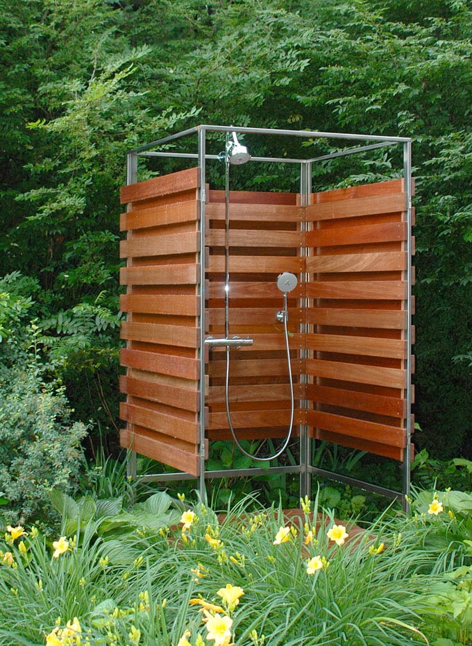 Easy Diy Outdoor Shower Ideas, Free Standing Outdoor Shower Kit