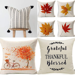10+ beautiful Thanksgiving and fall throw pillows & covers from Amazon for less than $10 each! Perfect farmhouse & easy seasonal home decor for living room and bedroom!