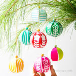 5 minute beautiful DIY paper Christmas ornaments for almost FREE! Easy decorations & paper crafts for kids & family! Video tutorial & printable templates! – A Piece of Rainbow