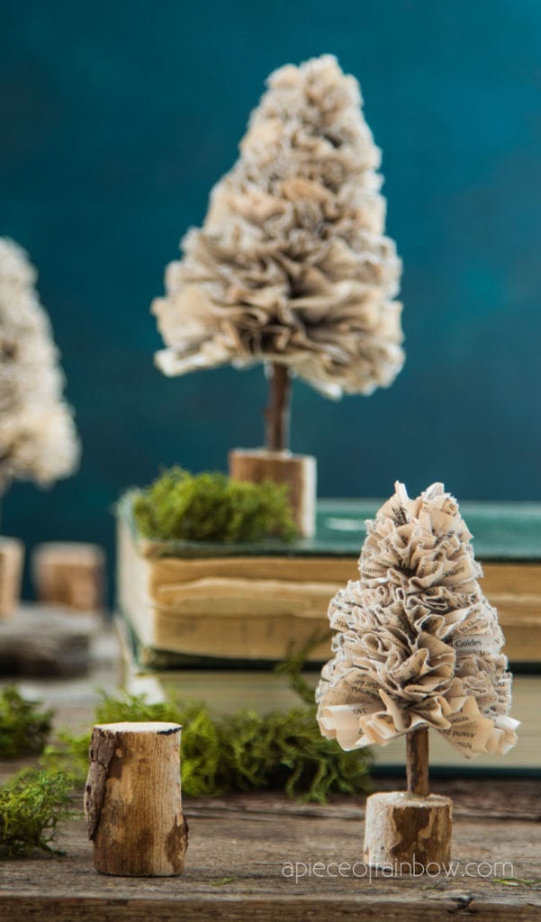 tabletop paper Christmas trees 