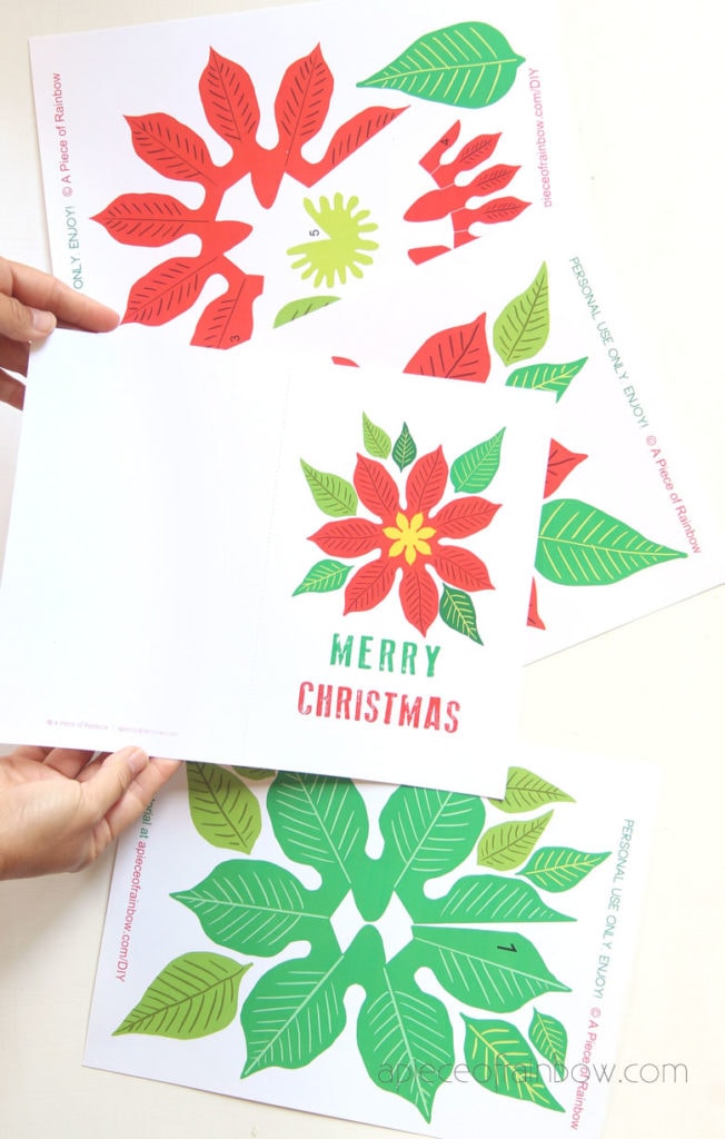 Festive DIY Pop Up Christmas Card (Free Template!) - A Piece Of Rainbow