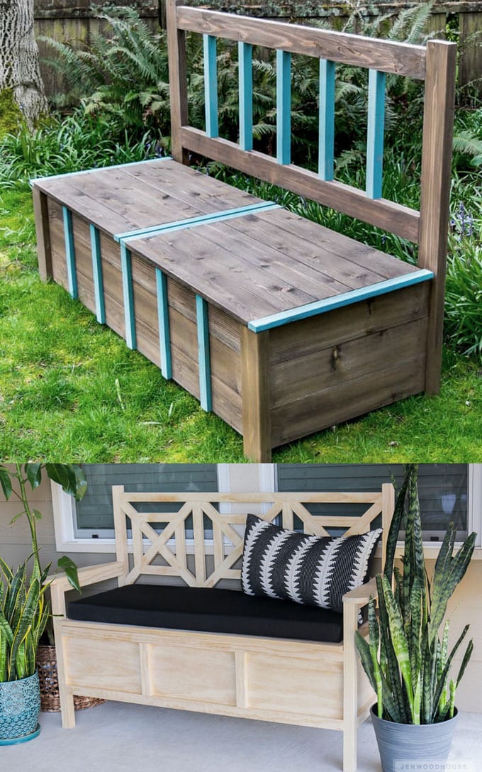 21 Gorgeous Easy DIY Benches (Indoor & Outdoor!) - A Piece Of Rainbow