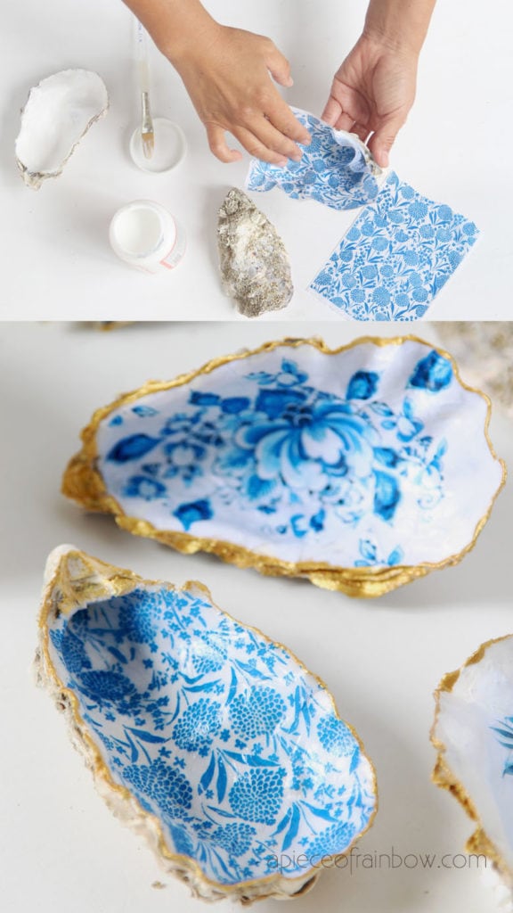 https://www.apieceofrainbow.com/wp-content/uploads/2020/03/DIY-oyster-shell-trinket-dish-anthropologie-jewlery-ring-dish-holder-gold-blue-white-coastal-decor-hand-painted-delft-vintage-ceramics-decoupage-craft-gift-ideas-boho-beach-apieceofrainbow-4-576x1024.jpg