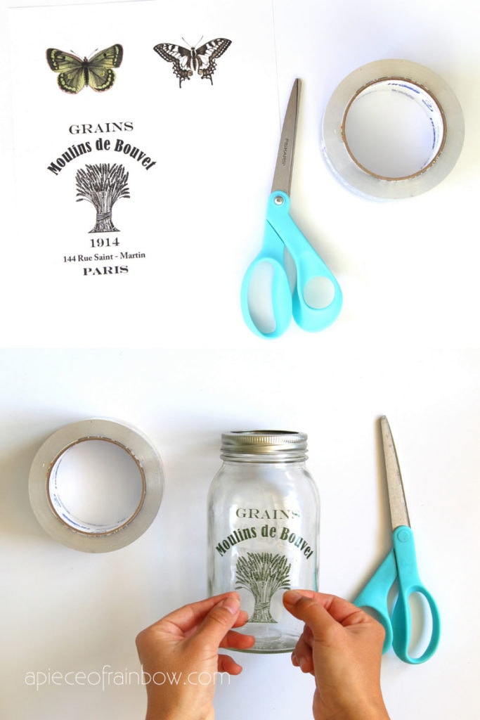Make stickers and labels from packing tape