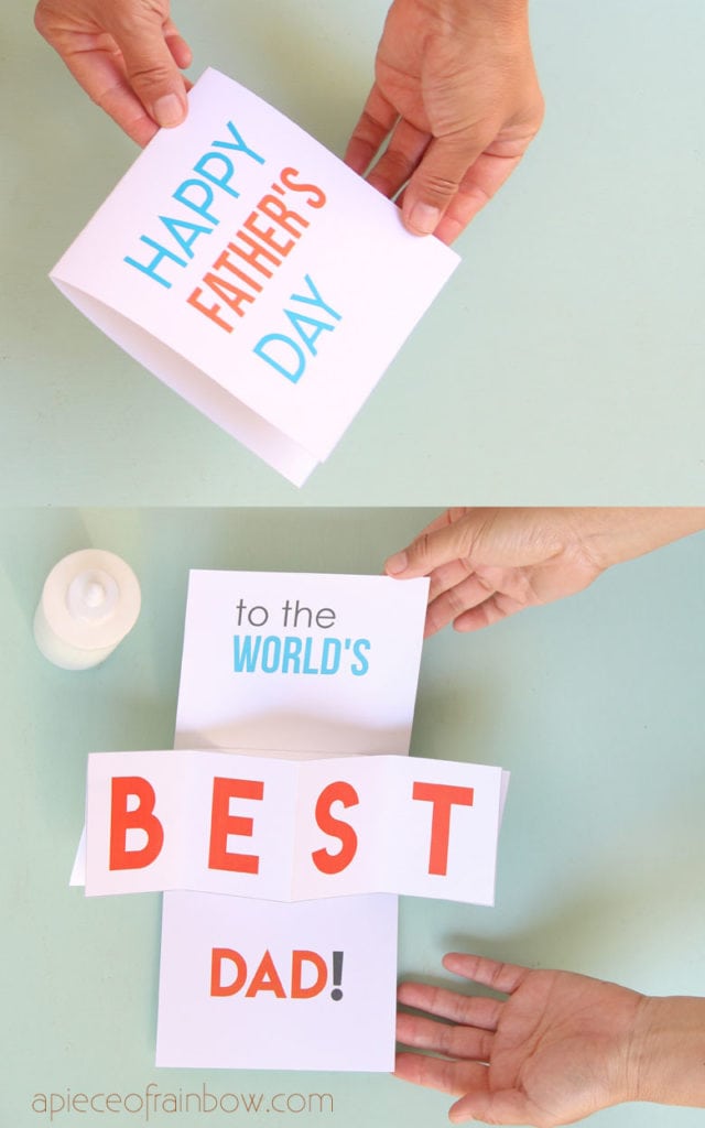 10 Minute DIY Pop Up Father s Day Card Birthday Card A Piece Of 