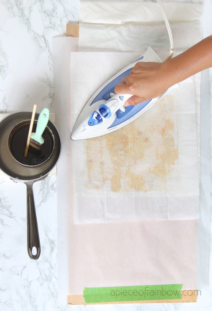 how to make beeswax wraps with iron  
