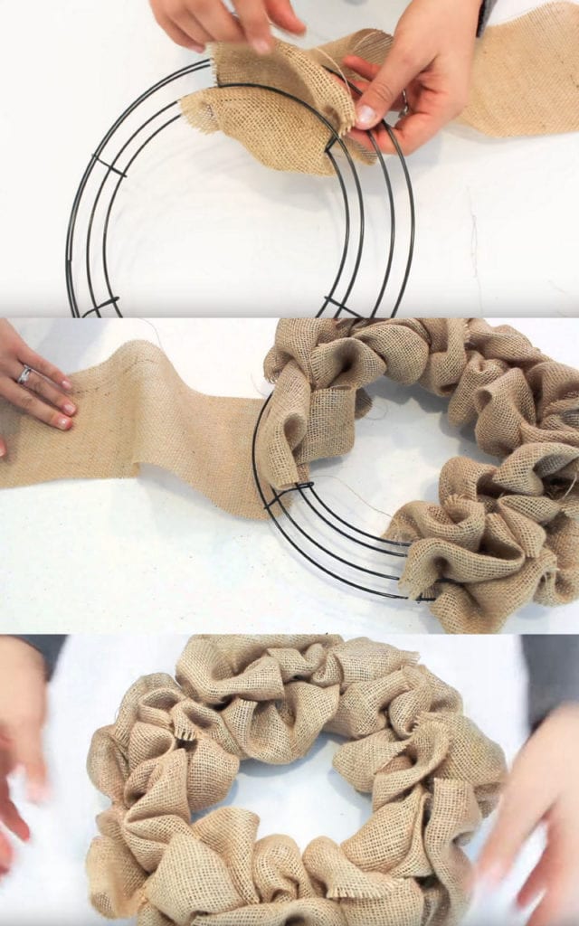 How to make a burlap wreath 
