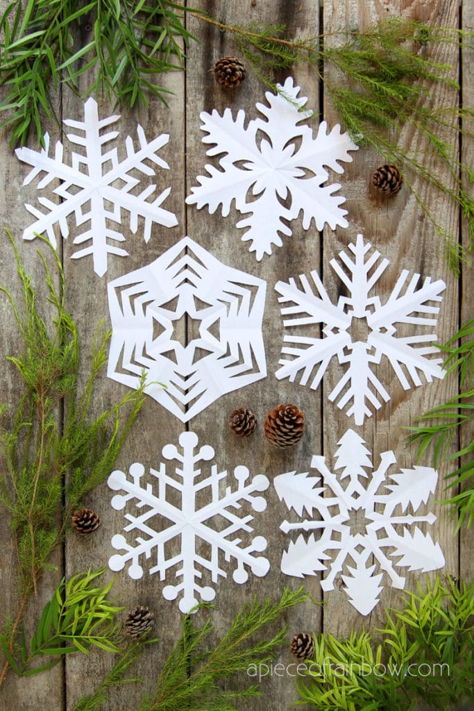 elegant paper snowflakes for winter & Christmas   