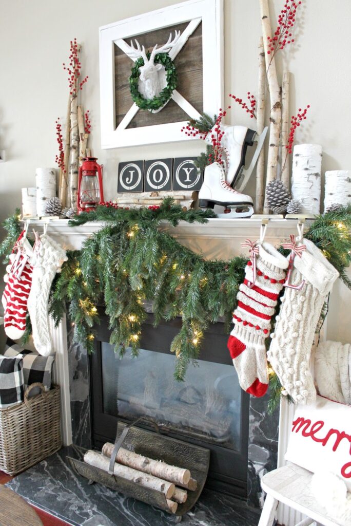Christmas fireplace mantel ideas