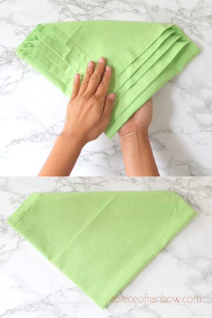 flip the folded napkin 
