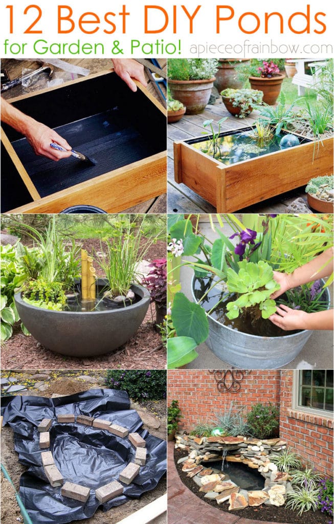 meilleures idées et tutoriels pour étangs de bricolage, des kits faciles pour les petites fontaines de jardin et de patio à la belle cascade d'arrière-cour avec des plantes et des poissons ! 