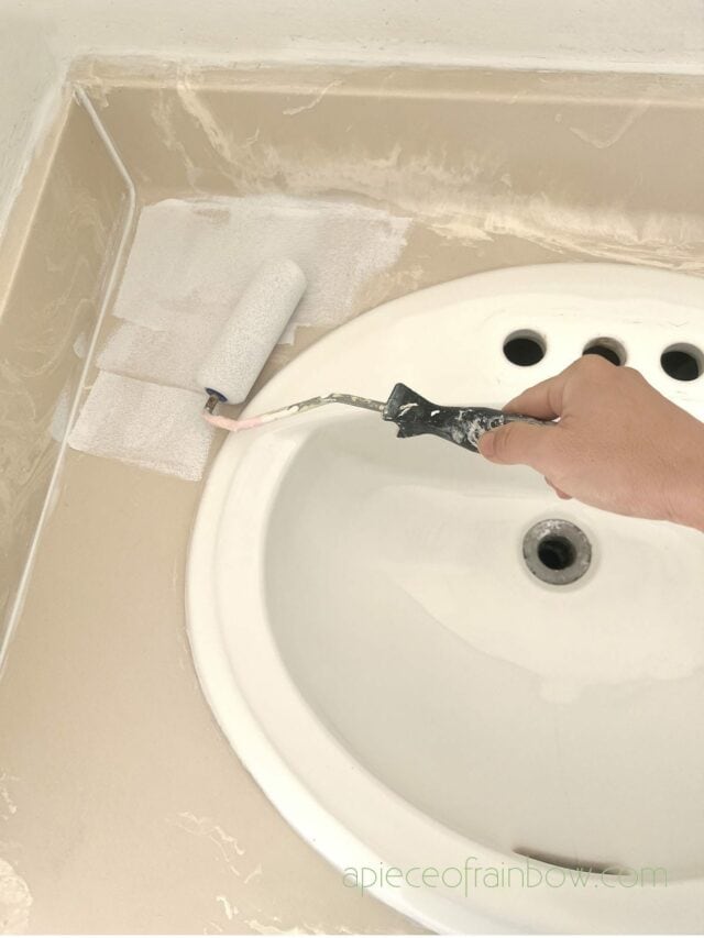 Can You Actually PAINT Bathroom Vanity Countertop?