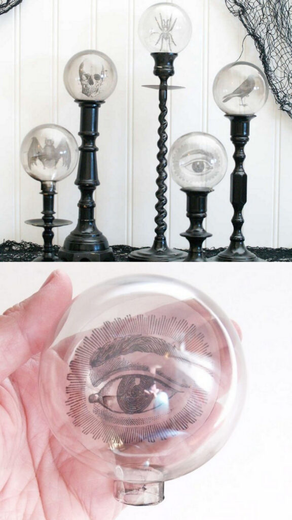 Haunted Mansion Crystal ball candle sticks 