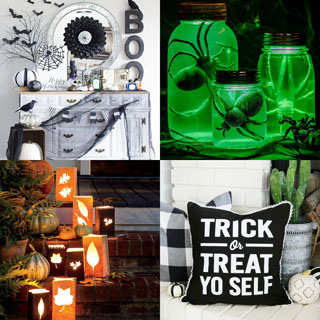 Best fun & spooky DIY Halloween decorations & crafts: cheap, easy & kids friendly indoor, outdoor & party decor ideas, free printables, etc!
